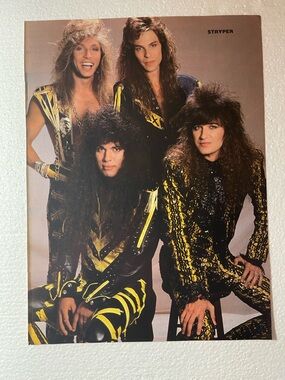 Stryper Band Pinup - Black and Yellow Rock Poster